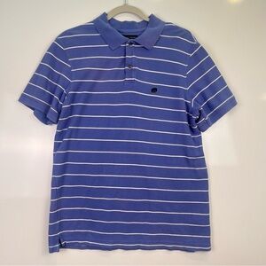 2/$30 Banana Republic Elephant Blue Striped Polo Shirt